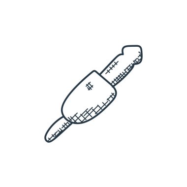 Jack Connector müzik konseptinden ikon vektörü. Jack Connector 'ın düzenlenebilir vuruşunun ince çizgisi. ağ ve mobil uygulamalar, logo ve yazdırma ortamlarında kullanım için jack Connector doğrusal işareti.