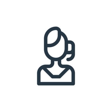 Çağrı merkezi konseptinden çağrı merkezi ikon vektörü. Çağrı merkezinin düzenlenebilir vuruşunun ince çizgisi. Web ve mobil uygulamalarda kullanmak için çağrı merkezi doğrusal işareti, logo, yazdırma ortamı.