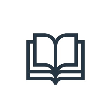 Kitap konseptinden ikon vektörü. Düzenlenebilir kitap vuruşunun ince çizgisi. Web ve mobil uygulamalarda kullanmak için kitap doğrusal işareti, logo, yazdırma ortamı.