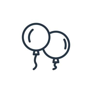Bahar konseptinden balon ikonu vektörü. Düzenlenebilir balon vuruşunun ince çizgisi. Web ve mobil uygulamalarda kullanmak için balon doğrusal işareti, logo, yazdırma ortamı.