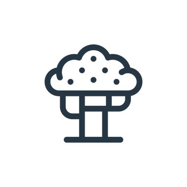 Ağaç konseptinden ikon vektörü. İnce çizgili ağaç çizgisi çizimi. Web ve mobil uygulamalarda kullanmak için ağaç doğrusal işareti, logo, yazdırma ortamı.