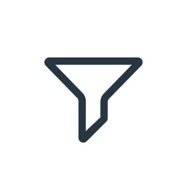 ui kavramından ikon vektörünü filtrele. İnce çizgili, düzenlenebilir felç çizgisi. Web ve mobil uygulamalarda kullanmak için doğrusal işareti filtrele, logo, yazdırma ortamı.