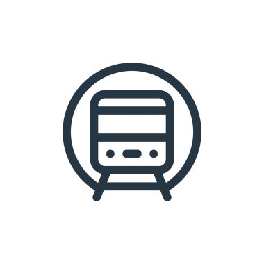 Toplu taşıma konseptinden yeraltı ikon vektörü. Düzenlenebilir yeraltı felcinin ince bir çizgisi. Web ve mobil uygulamalarda kullanmak için yeraltı doğrusal işareti, logo, yazdırma ortamı.