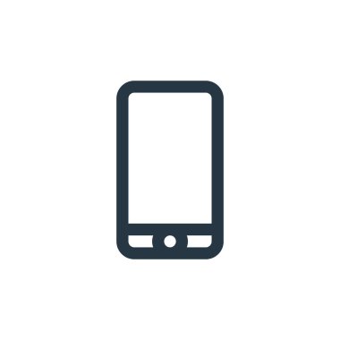 Çevrimiçi mağaza kategorilerindeki akıllı telefon ikonu vektörü. Düzenlenebilir akıllı telefon vuruşunun ince bir çizgisi. Web ve mobil uygulamalarda kullanmak için akıllı telefon doğrusal işareti, logo, yazdırma ortamı.