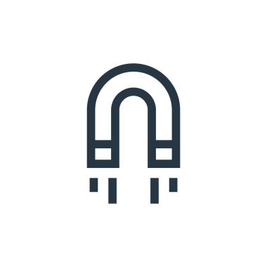 Eğitim konseptindeki fizik ikonu vektörü. Fizikle oynanabilir vuruşun ince çizgisi. Web ve mobil uygulamalar, logo ve yazdırma ortamlarında kullanım için doğrusal fizik işareti.