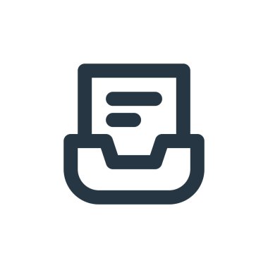 E- posta konseptinden gelen kutucuğu vektörü. İnce çizgili düzenlenebilir gelen kutusu çizimi. Web ve mobil uygulamalarda kullanmak için gelen kutusu doğrusal işareti, logo, yazdırma ortamı.