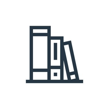 Kitap konseptinden ikon vektörü. Düzenlenebilir kitap vuruşunun ince çizgisi. Web ve mobil uygulamalarda kullanmak için kitap doğrusal işareti, logo, yazdırma ortamı.