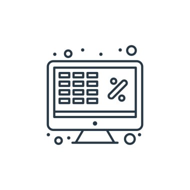 Vergi konseptinden üstün ikon vektörü. İnce çizgili düzenlenebilir felç çizgisi. Web ve mobil uygulamalar, logo ve yazdırma ortamlarında kullanım için doğrusal işaretleri aşın.