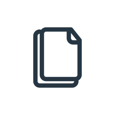 Metin düzenleyici kavramından simge vektörünü kopyala. Düzenlenebilir vuruşun ince çizgisi. Web ve mobil uygulamalarda kullanmak için doğrusal işareti kopyala, logo, yazdırma ortamı.