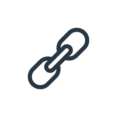 Pazarlama konseptinden bağlantı simgesi vektörü. İnce çizgili düzenlenebilir felç çizgisi. ağ ve mobil uygulamalarda kullanmak için lineer işaret, logo, yazdırma ortamı.