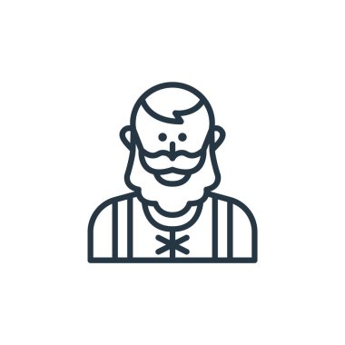 Aziz Patrick Günü konseptinden bir ikon vektörü. İnce bir insan felci çizgisi. Web ve mobil uygulamalarda kullanmak için adam doğrusal işareti, logo, yazdırma ortamı.