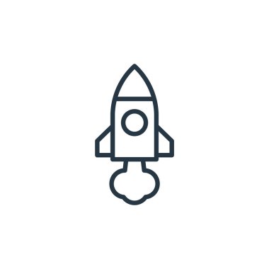 Başlangıçtan itibaren simge vektörünü başlat ve geliştirme kavramını başlat. Düzenlenebilir felcin ince bir çizgisi. Web ve mobil uygulamalarda kullanım için doğrusal işareti başlat, logo, yazdırma ortamı.