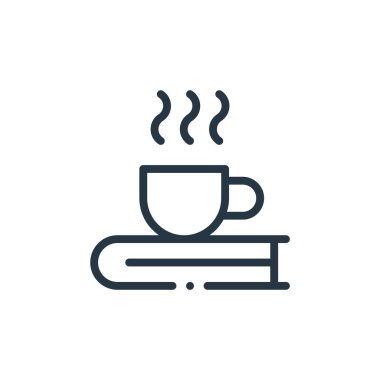 Kitap konseptinden ikon vektörü. Düzenlenebilir kitap vuruşunun ince çizgisi. Web ve mobil uygulamalarda kullanmak için kitap doğrusal işareti, logo, yazdırma ortamı.