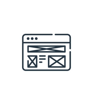 programlama kavramından bir ikon vektörü. Düzenlenebilir kablo felcinin ince bir çizgisi. ağ ve mobil uygulamalarda, logoda, yazdırma ortamında kullanmak için wirefram doğrusal işareti.