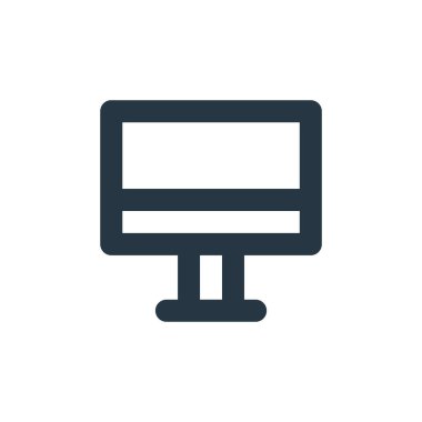 px aygıtları konseptinden simge vektörünü izle. Monitörde düzenlenebilir felcin ince bir çizgisi. Web ve mobil uygulamalar, logo ve yazdırma ortamlarında kullanım için doğrusal işareti izle.