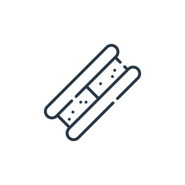 Tatlılar ve şekerler konseptinden dondurma sandviç ikonu vektörü. İnce çizgili, düzenlenebilir dondurma sandiviçi vuruşu. Web ve mobil uygulamalarda kullanmak için dondurma sandviç doğrusal işareti, logo, 