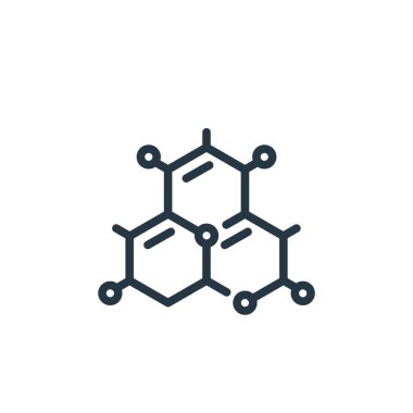 Bilim konseptinden molekül ikon vektörü. Düzenlenebilir molekül felcinin ince çizgisi. Web ve mobil uygulamalarda kullanmak için molekül doğrusal işareti, logo, yazdırma ortamı.