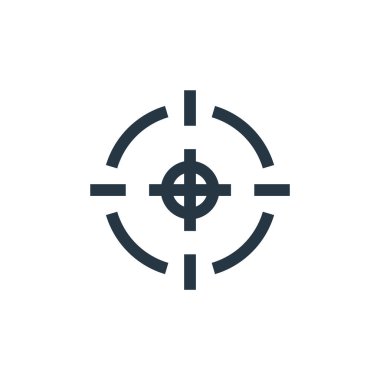 Esports kavramından hedef ikon vektörü. Düzenlenebilir vuruşun ince çizgisi. Web ve mobil uygulamalarda kullanmak için hedef doğrusal işareti, logo, yazdırma ortamı.