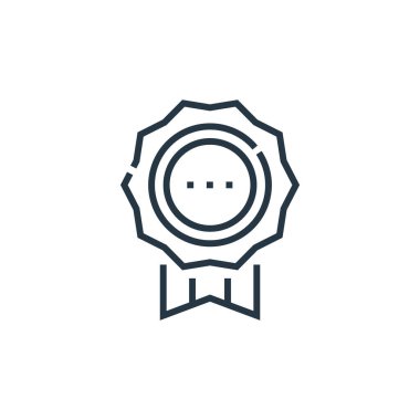 Seçim konseptinden madalya ikonu vektörü. İnce çizgili, düzenlenebilir felç çizgisi. Web ve mobil uygulamalarda kullanım için madalya doğrusal işareti, logo, yazdırma medyası.