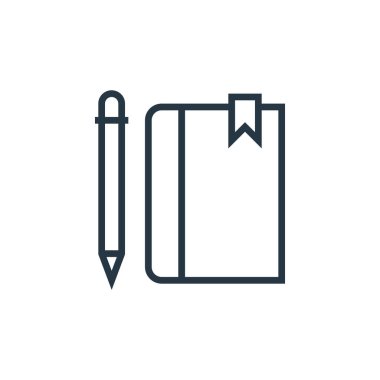 Kitap ve belge konseptinden günlük simge vektörü. Düzenlenebilir inmenin ince çizgisi. Web ve mobil uygulamalarda kullanmak için günlük doğrusal işareti, logo, yazdırma ortamı.