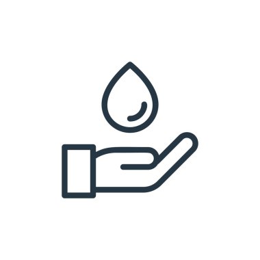 Su ikonu vektörünü ekoloji çizgisi kavramından kurtar. Suyu düzenlenebilir inmeden kurtarmanın ince çizgisi. Su doğrusal işaretini web ve mobil uygulamalar, logo ve yazdırma ortamlarında kullanmak üzere kaydet.