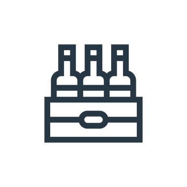 Kutlama konseptinden bira ikonu vektörü. İnce çizgili, düzenlenebilir bira vuruşu çizgisi. Web ve mobil uygulamalarda kullanmak için bira doğrusal işareti, logo, yazdırma ortamı.