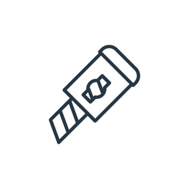 Okul ve eğitim hattı konseptinden bir simge vektörü. İnce çizgili montajlanabilir felç çizgisi. Web ve mobil uygulamalarda kullanmak için kesme doğrusal işareti, logo, yazdırma ortamı.