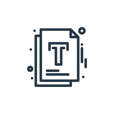 yönetim konseptinden dosya simgesi vektörü. Dosya düzenlenebilir vuruşun ince çizgisi. web ve mobil uygulamalarda kullanmak için dosya doğrusal işareti, logo, yazdırma ortamı.