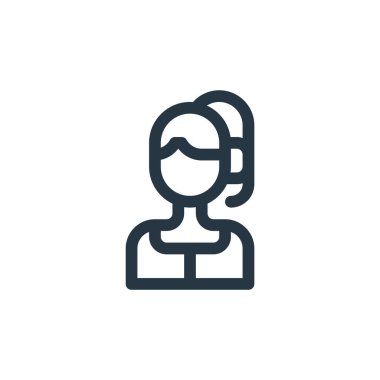 Çağrı merkezi konseptinden çağrı merkezi ikon vektörü. Çağrı merkezinin düzenlenebilir vuruşunun ince çizgisi. Web ve mobil uygulamalarda kullanmak için çağrı merkezi doğrusal işareti, logo, yazdırma ortamı.