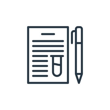 Coronavirüs konseptinden ikon vektörü. Düzenlenebilir felç raporunun ince çizgisi. Web ve mobil uygulamalar, logo ve yazdırma ortamlarında kullanmak için sağlık raporu doğrusal işareti.