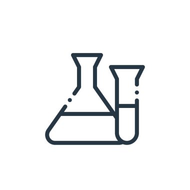 Eğitim konseptinden bir ikon vektörü. İnce çizgili, düzenlenebilir felç çizgisi. Web ve mobil uygulamalarda kullanmak için laboratuvar doğrusal işareti, logo, yazdırma ortamı.
