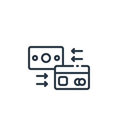 Finans kavramından ödeme metodu ikonu vektörü. Düzenlenebilir ödeme metodunun ince çizgisi çizimi. Web ve mobil uygulamalarda kullanım için ödeme yöntemi doğrusal işareti, logo, yazdırma ortamı.