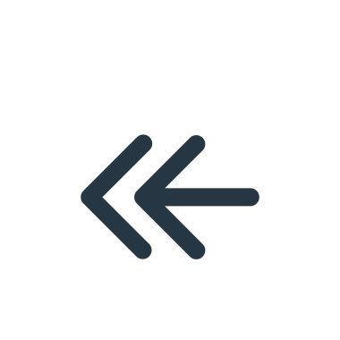 Sol yol ok konseptinden ikon vektörü. İnce çizgili, düzenlenebilir sol vuruş çizgisi. Web ve mobil uygulamalarda kullanım için sol doğrusal işaret, logo, yazdırma ortamı.