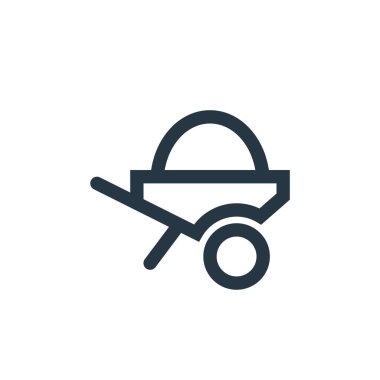 Tramvay ikonu vektörü, doğa konseptinden. Tramvay inmesinin ince bir çizgisi. Web ve mobil uygulamalarda kullanmak için tramvay doğrusal işareti, logo, yazdırma ortamı.