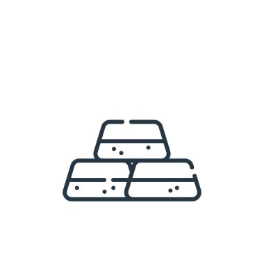 Çikolata ikonu vektörü, şeker ve şeker konseptinden. Çikolata düzenlenebilir vuruşun ince çizgisi. Web ve mobil uygulamalarda kullanmak için çikolata doğrusal işareti, logo, yazdırma ortamı.