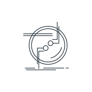 d yazdırma ve iletişim konseptinden bağlantı simgesi vektörü. Düzenlenebilir felcin ince bir çizgisi. ağ ve mobil uygulamalarda kullanmak için bağlantı doğrusal işareti, logo, yazdırma ortamı.