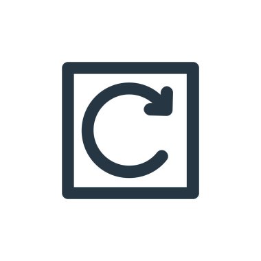 Çeşitli kavramlardan ikon vektörünü tazele. Yenilenebilir felcin ince bir çizgisi. Web ve mobil uygulamalarda kullanmak için doğrusal işareti tazele, logo, yazdırma ortamı.