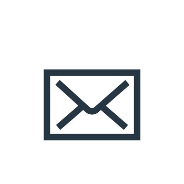 Etkileşim konseptinden e- posta simgesi vektörü. İnce çizgili e-posta düzenlenebilir felç çizgisi. Web ve mobil uygulamalarda kullanmak için e- posta doğrusal işareti, logo, yazdırma ortamı.