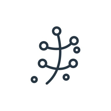 İlkbahar konseptinden bitki ikonu vektörü. Düzenlenebilir bitki felcinin ince bir çizgisi. Web ve mobil uygulamalarda kullanım için bitkisel doğrusal işaret, logo, yazdırma ortamı.