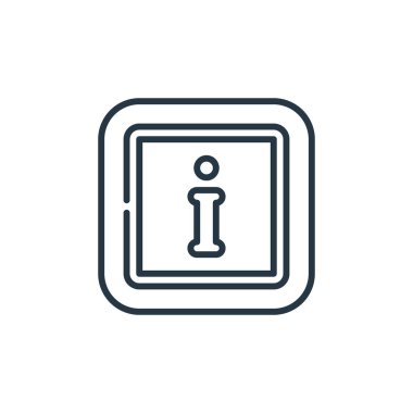 Araba motoru konseptinden bilgi simgesi vektörü. Düzenlenebilir inmenin ince bir çizgisi. Web ve mobil uygulamalarda kullanmak için bilgi doğrusal işareti, logo, yazdırma ortamı.