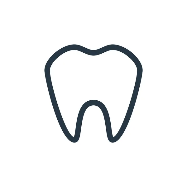 歯のアイコンベクトルです 歯の編集可能なストロークの細い線図 歯の線形記号は ウェブやモバイルアプリ 印刷メディアで使用するために — ストックベクタ