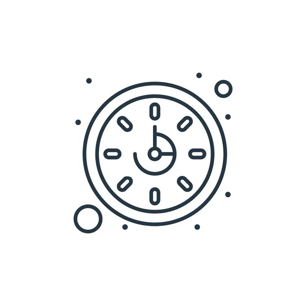 Vetor Ícone Relógio Conceito Seo Linha Fina Ilustração Relógio Curso — Vetor de Stock