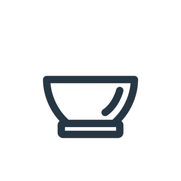 Вектор Иконки Миски Концепции Кухни Тонкая Линия Иллюстрации Чаши Редактируемый — стоковый вектор
