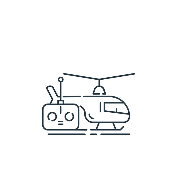 Vektor Ikony Helikoptéry Konceptu Děti Tenká Čára Ilustrace Editovatelného Tahu — Stockový vektor