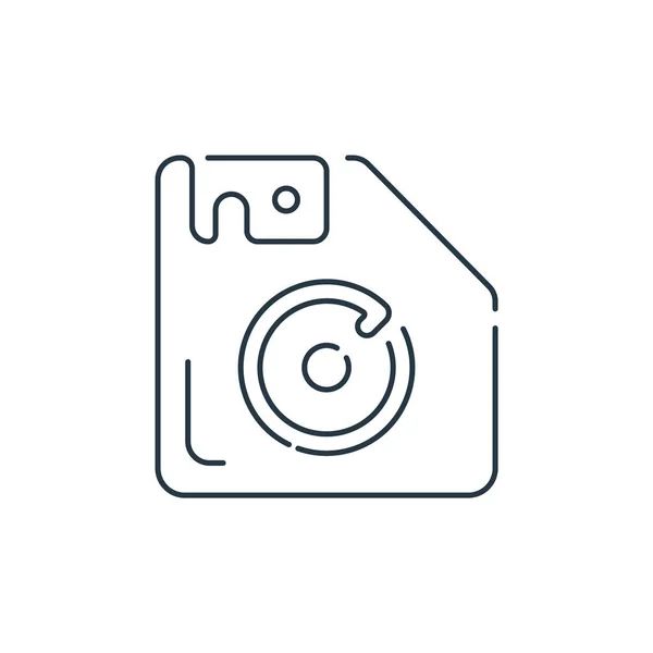 Floppy Disk Icon Vector Van Hardware Technologie Concept Dunne Lijn — Stockvector