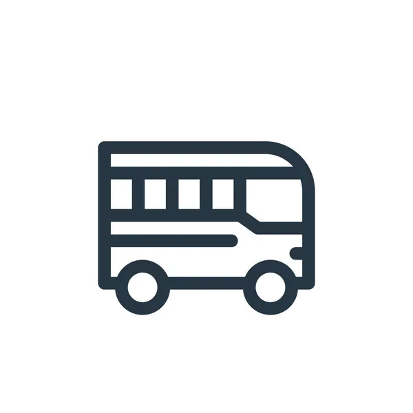 Wektor Ikony Autobusu Koncepcji Transportu Publicznego Cienka Ilustracja Suwu Edytowalnego — Wektor stockowy