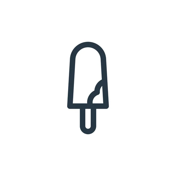 Ice Pop Ikone Vektor Aus Ice Pop Konzept Thin Line — Stockvektor