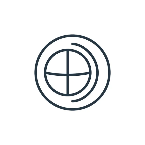Значок Глобуса Вектор Концепції Онлайн Навчання Тонка Лінія Ілюстрації Інсульту — стоковий вектор