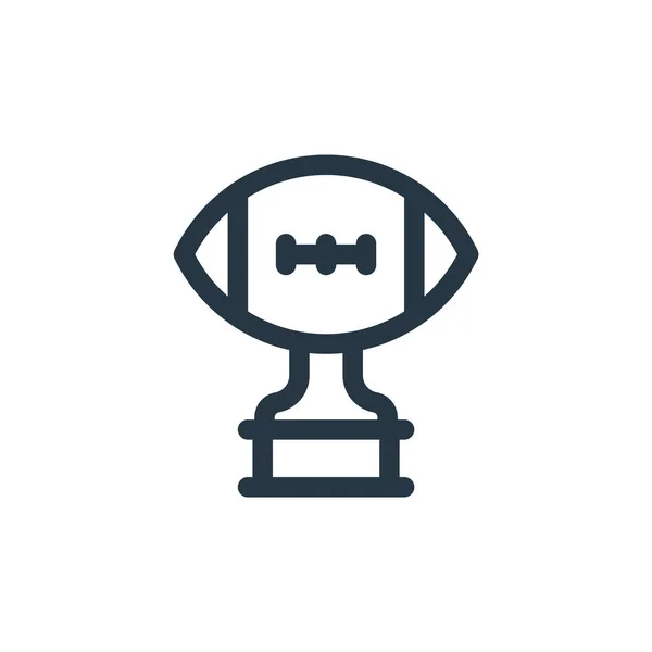 Trofee Icoon Vector Van American Football Concept Dunne Lijn Illustratie — Stockvector