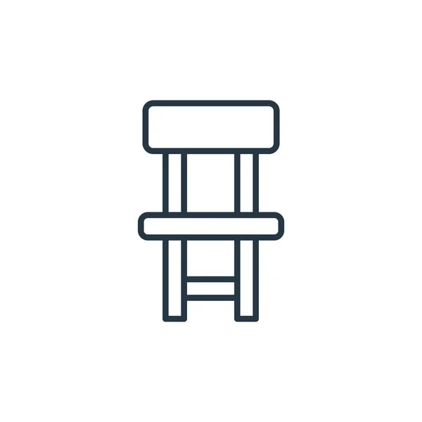 Vektor Ikon Židle Konceptu Nábytku Tenká Čára Ilustrace Upravitelného Zdvihu — Stockový vektor
